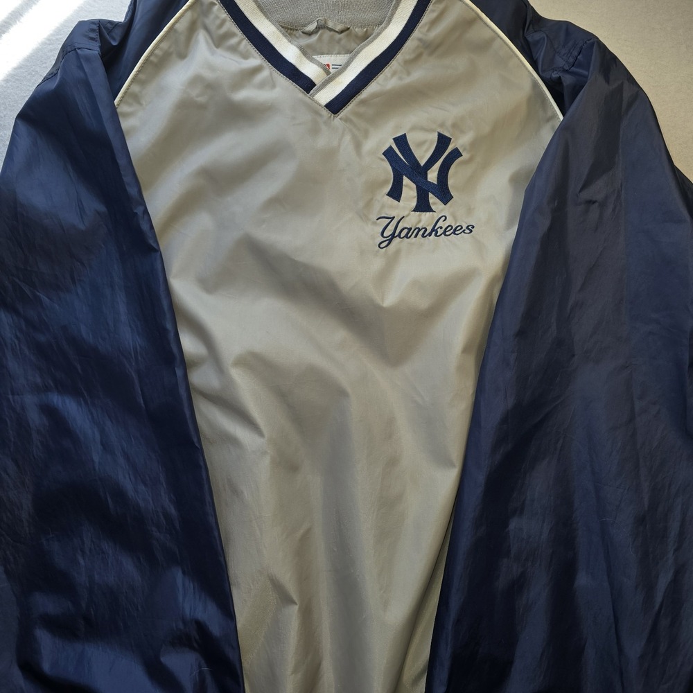 VTG Style New York Yankees Windbreaker Jacket XL G-III Apparel MLB Pullover.....